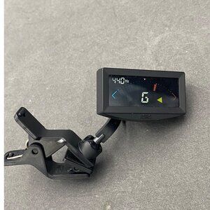 Korg PitchCrow Clip-On Guitar & Bass Tuner Accurate & Easy-To-Read Display Black
